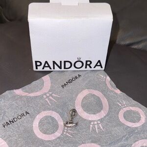 Pandora Silver Gondola Charm with Sparkling Swarovski Accents